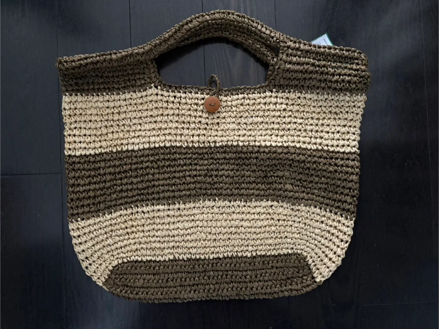 NEW WITH TAG, United Colors of Benetton Woven Tote Bag