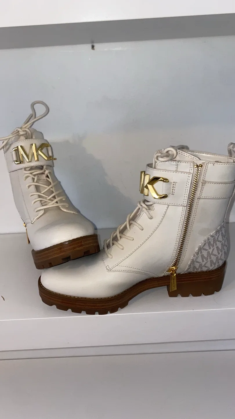 Michael Kors Leather Combat Boots