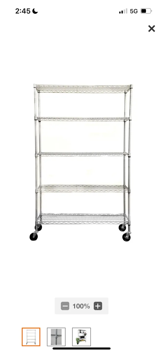 New Trinity 5-Tier Wire Shelving Rack