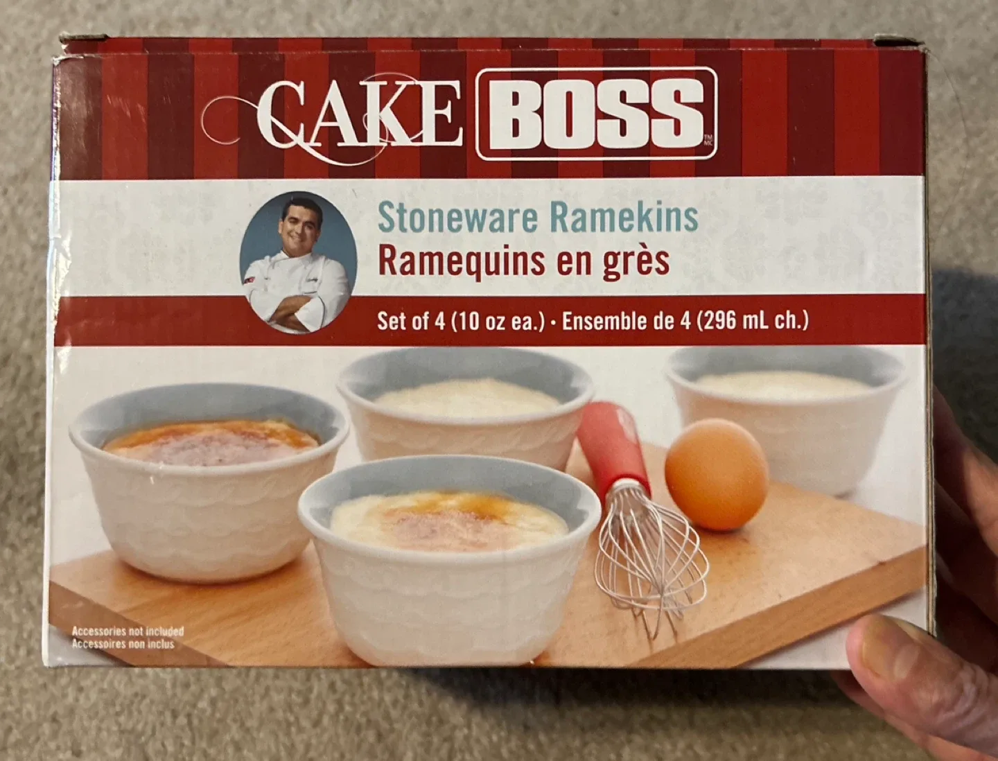 Cake Boss Stoneware Ramekins, Set of 4, New in Box