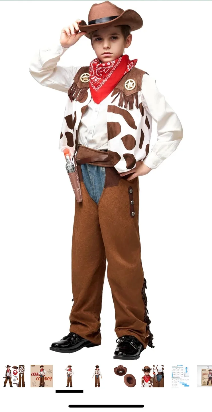 Spooktacular Creations Cowboy Costume - Size Small (5-7 yrs) image indicator(4)