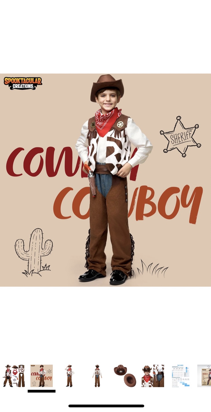 Spooktacular Creations Cowboy Costume - Size Small (5-7 yrs) - photo 3