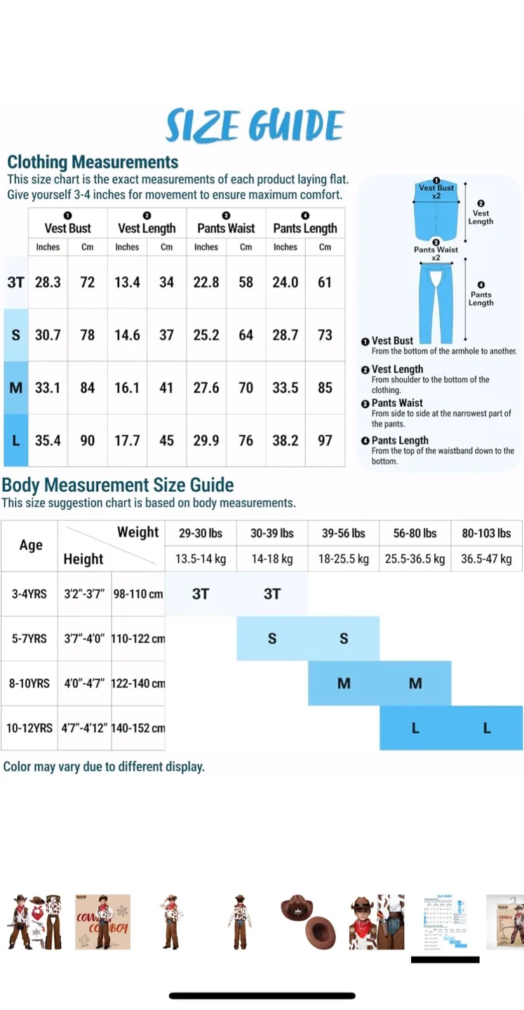 Spooktacular Creations Cowboy Costume - Size Small (5-7 yrs) image indicator(8)