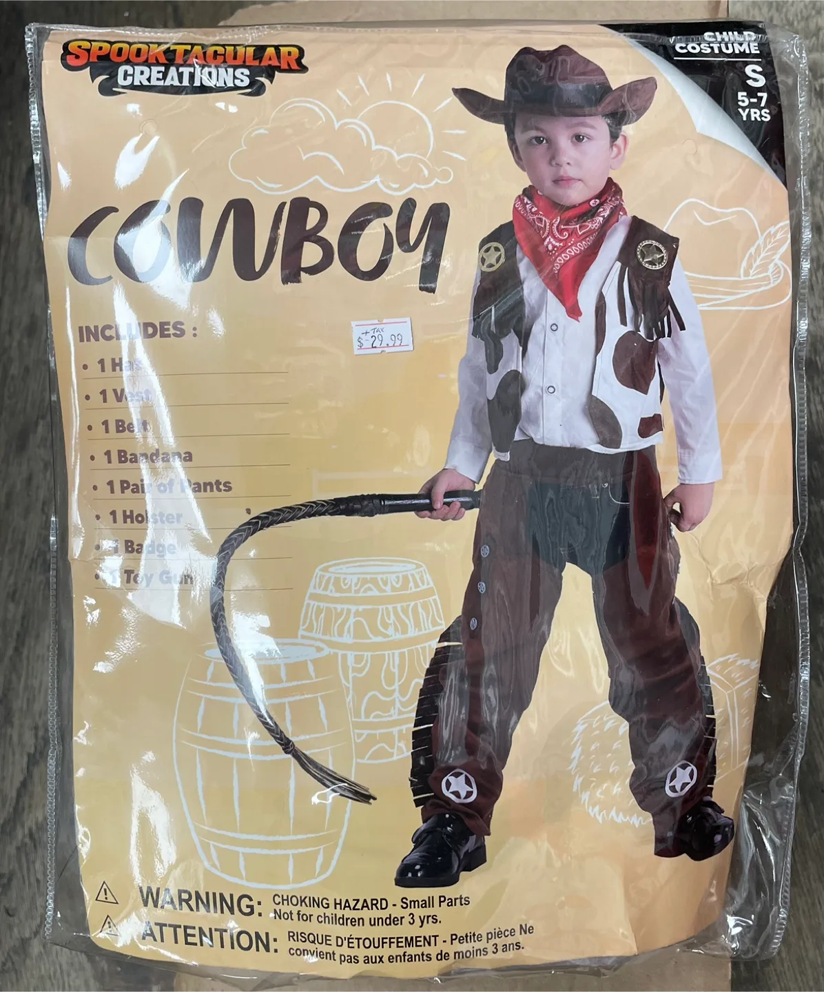 Spooktacular Creations Cowboy Costume - Size Small (5-7 yrs) image indicator(9)