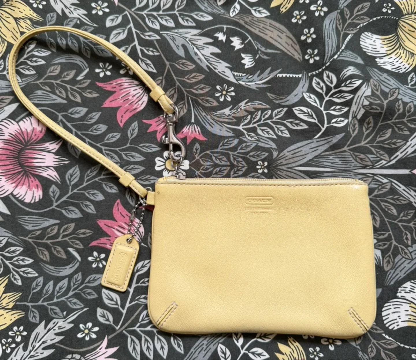 Coach Yellow Wristlet