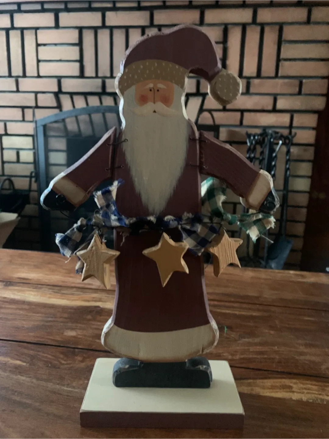 Wooden Santa Decoration