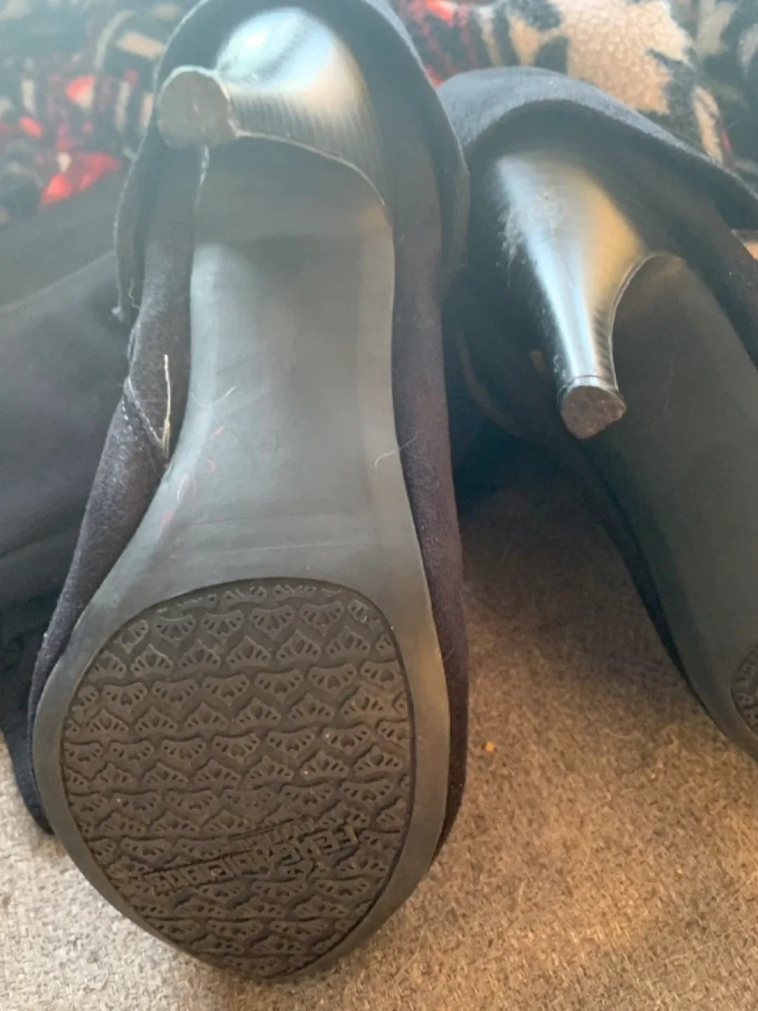 Black Knee High Heel Boots image indicator(4)