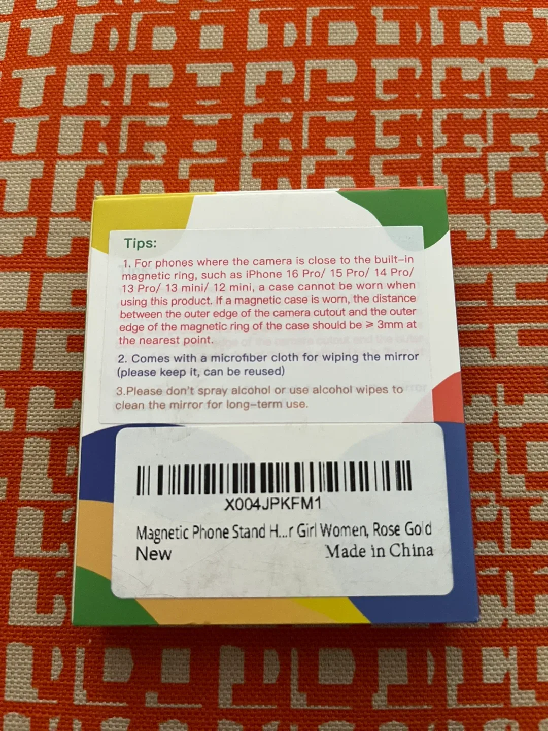 Meifigno Magnetic Phone Holder with Mirror - Rose Gold image indicator(5)