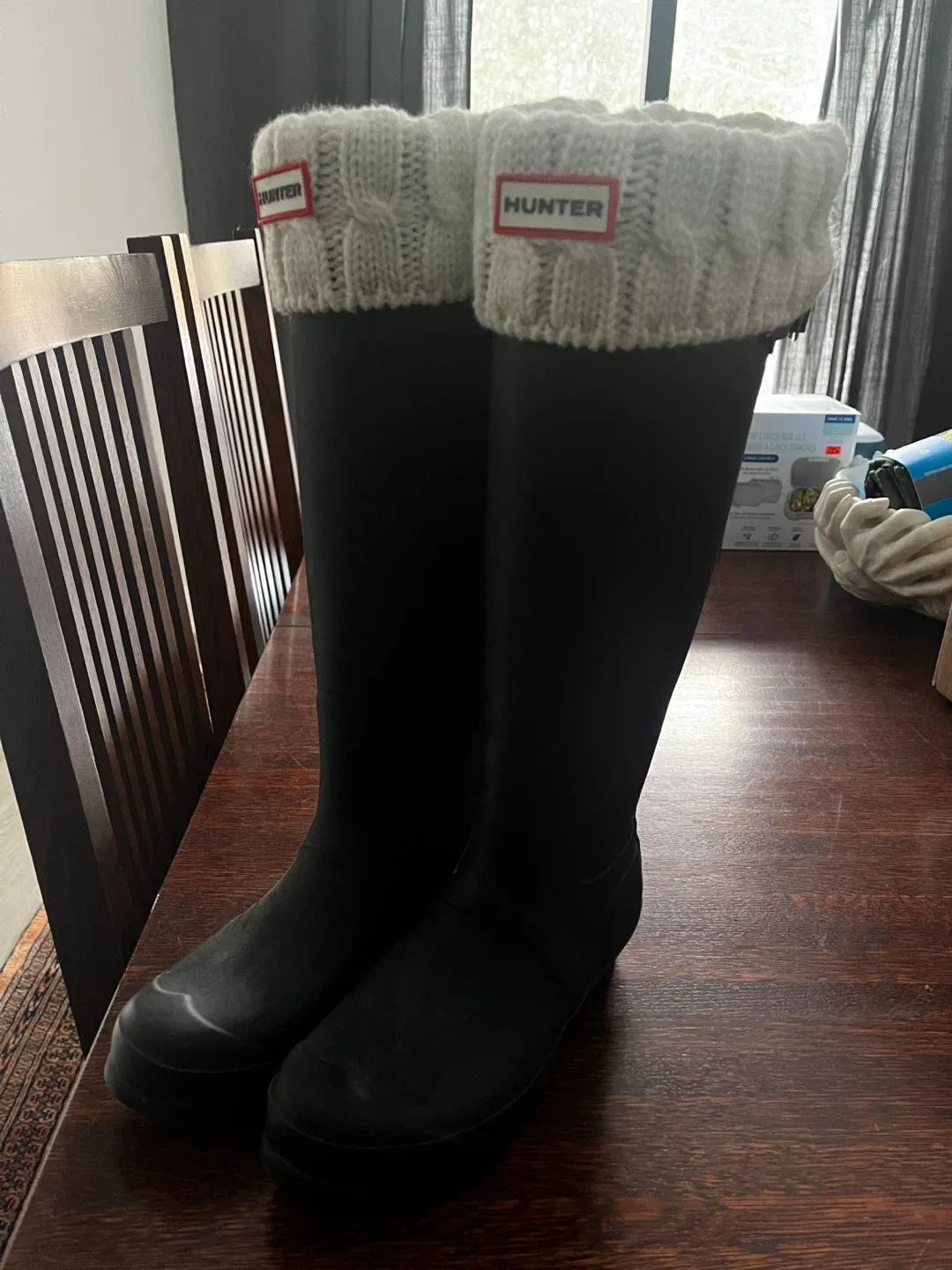 Hunter Rain Boots with Socks