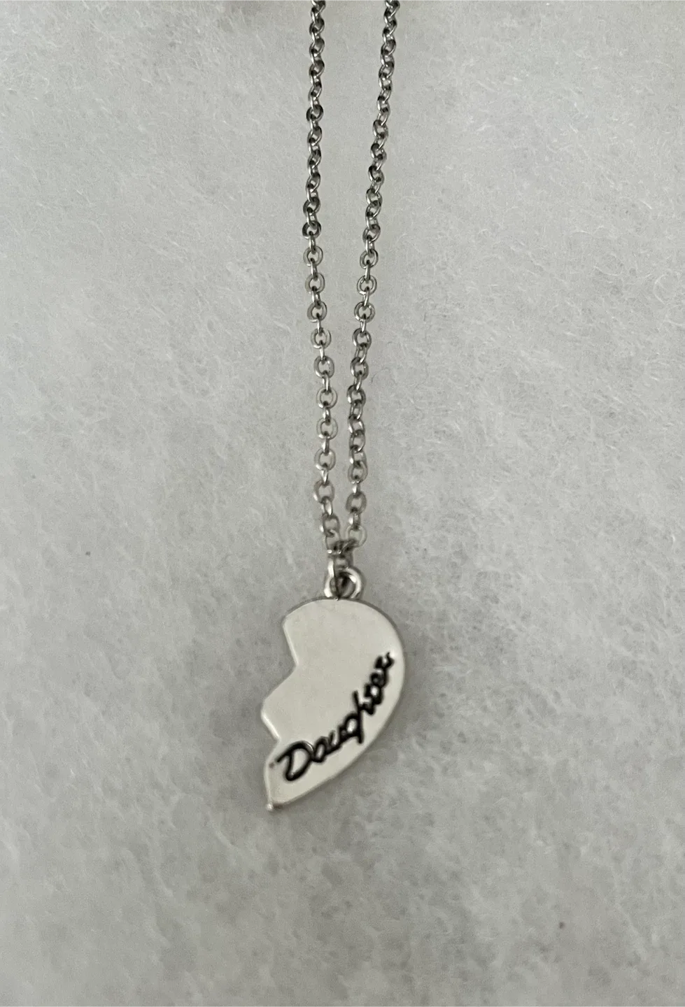 #Cleanout- Daughter Heart Necklace - Silver