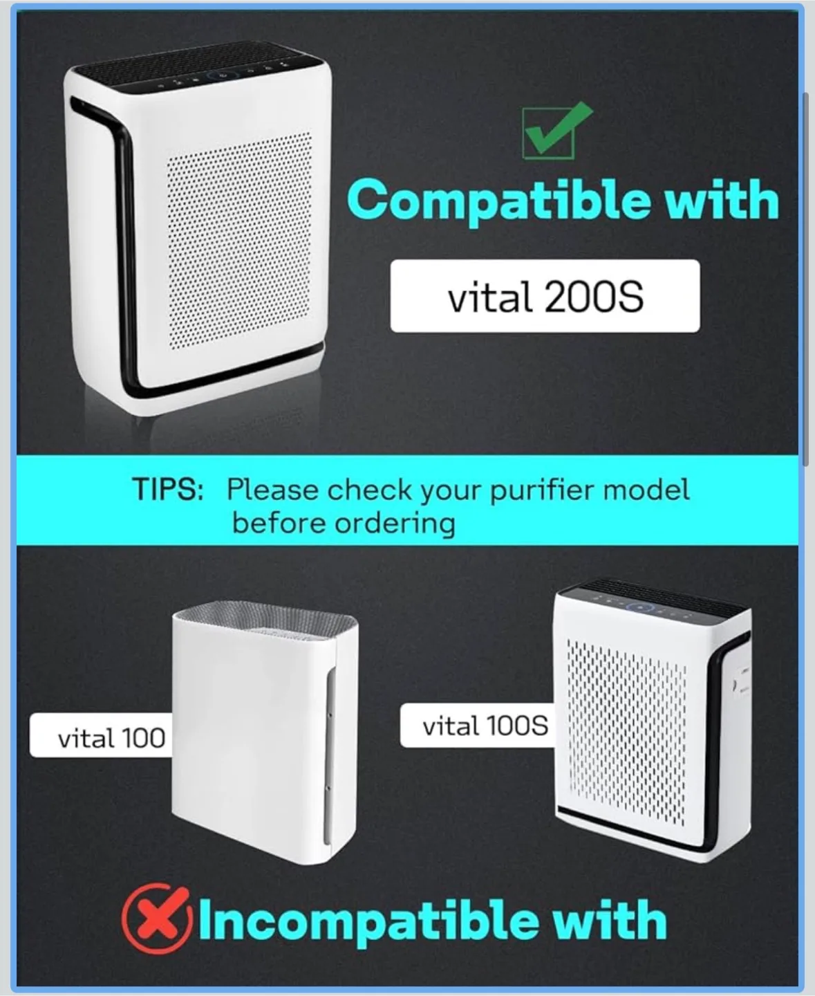 Leemone 2 Pack Vital 200S Replacement Filter image indicator(4)