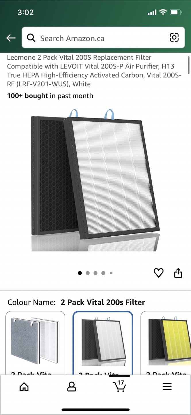 Leemone 2 Pack Vital 200S Replacement Filter