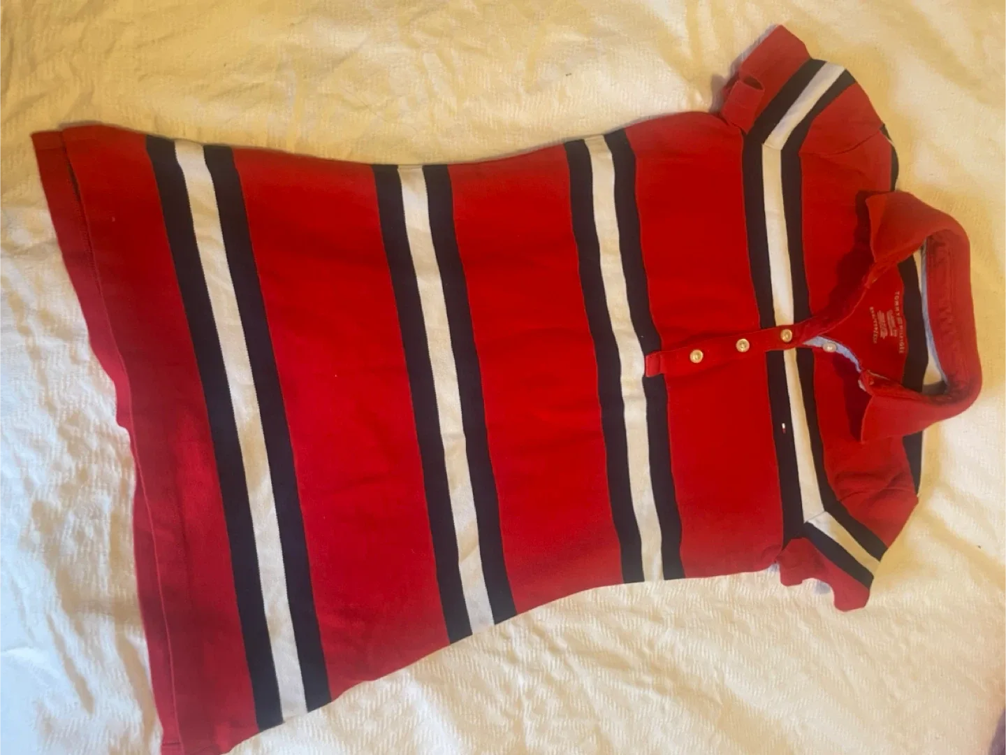 Tommy Hilfiger XXS Red Striped Polo Shirt image indicator(2)