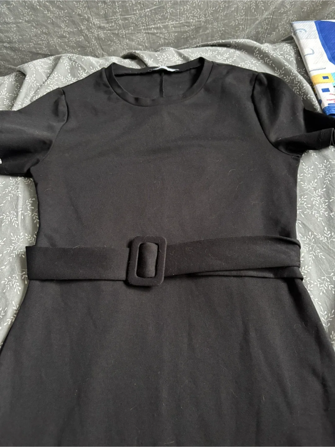 Zara Black Belted Dress - Size M worn once! image indicator(2)
