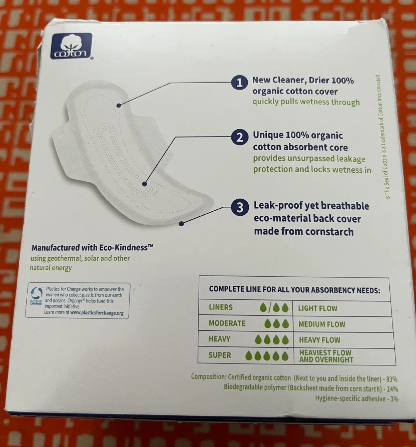 Organyc Heavy Flow Pads - 10 Count image indicator(2)