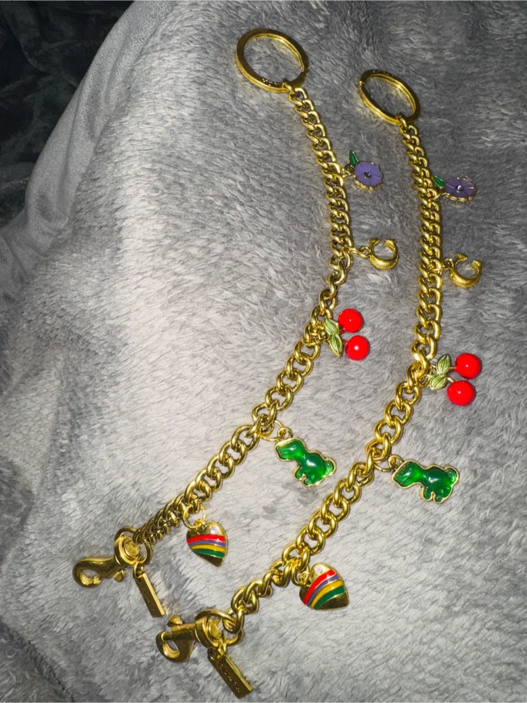 Coach Gold Charm Chain (Set of 2)