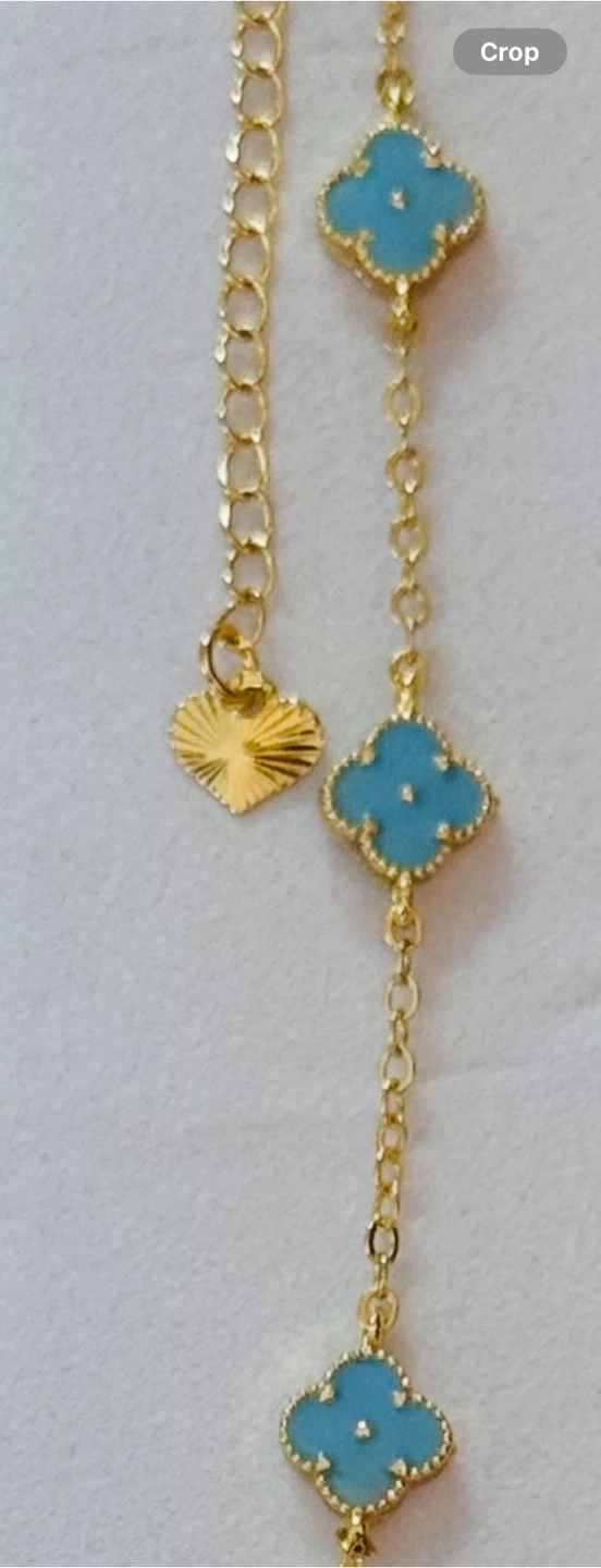 NEW! Mini Clovers Gold Bracelet - double sided UNIQUE