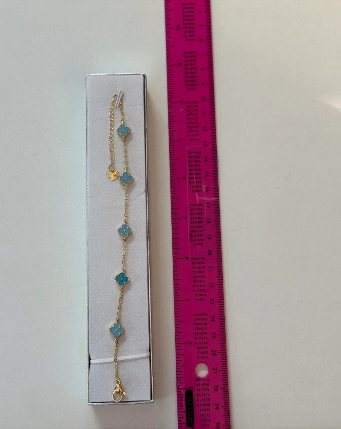 NEW! Mini Clovers Gold Bracelet - double sided UNIQUE - photo 3