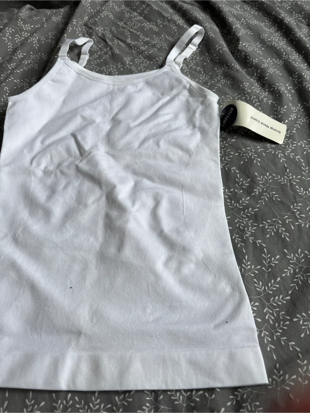 Empetua White Scoop Neck Soanx like  Cami  - Size M