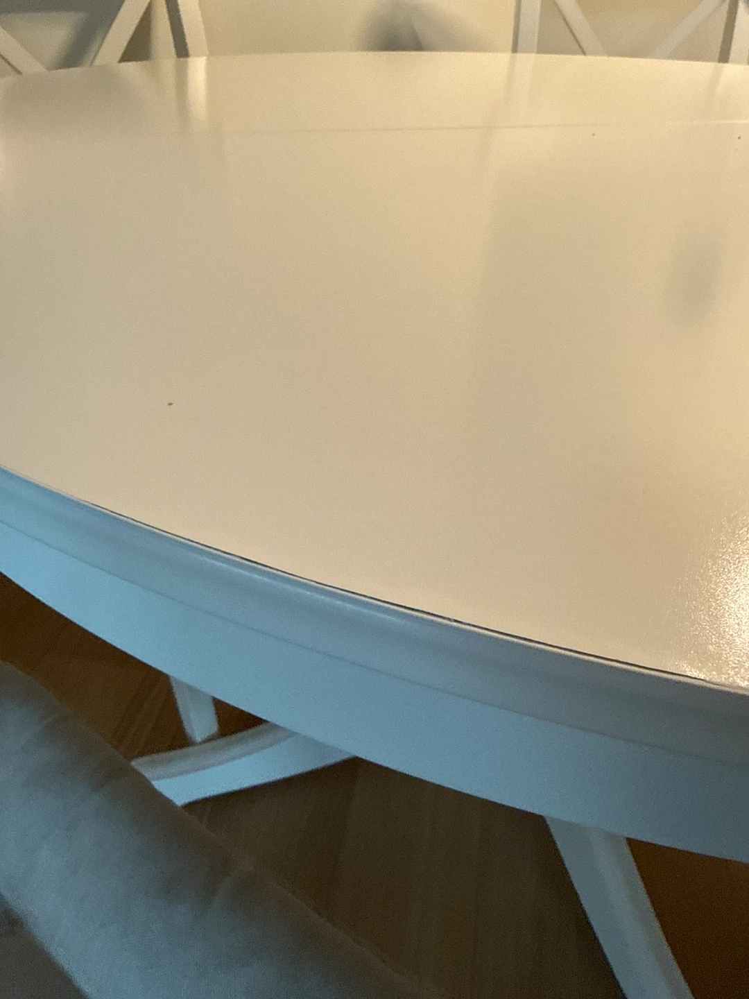IKEA Ingatorp White Round Extendable Table & 4 Chairs - photo 5