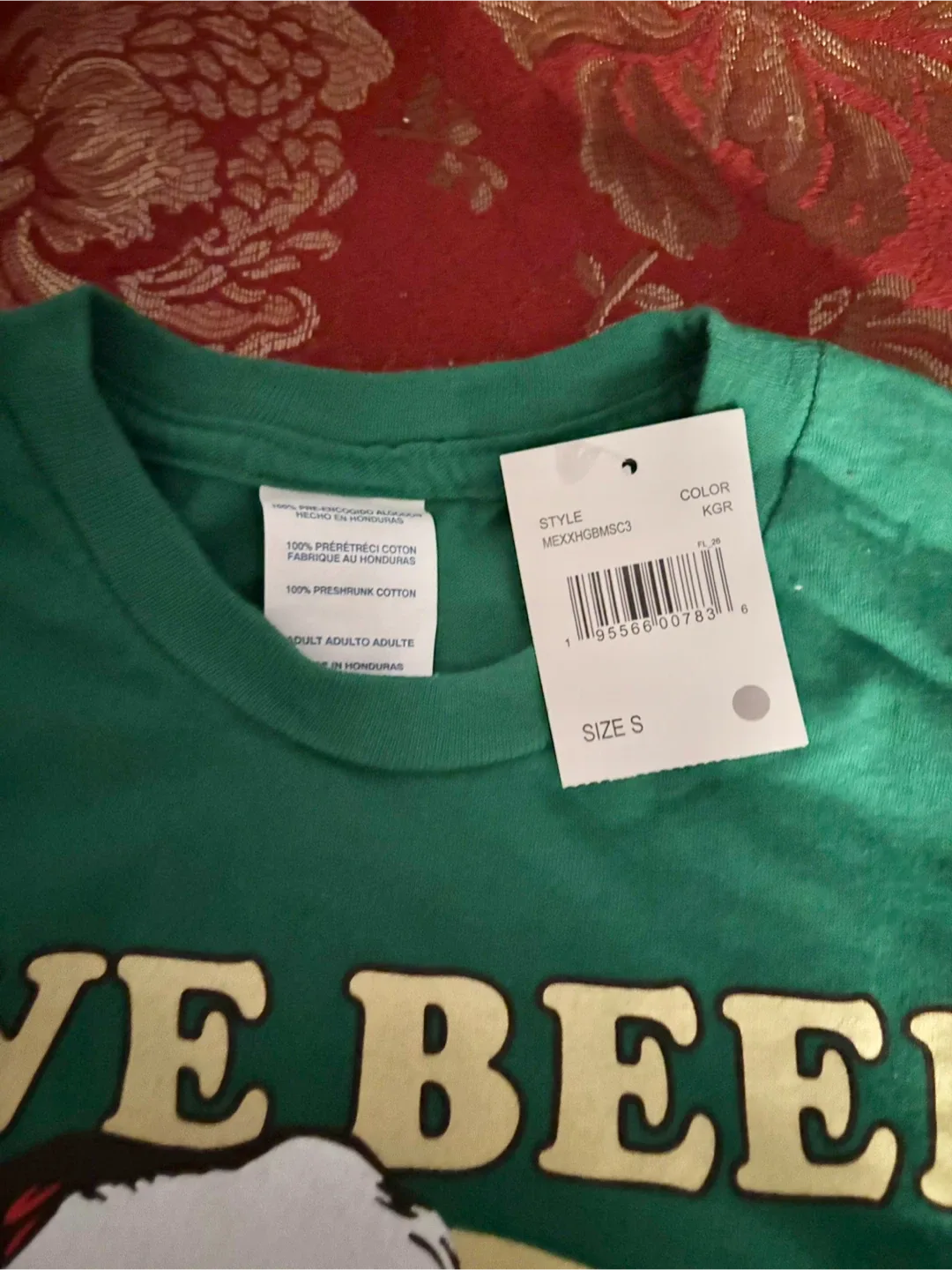 Green Christmas T-Shirt Size S image indicator(2)