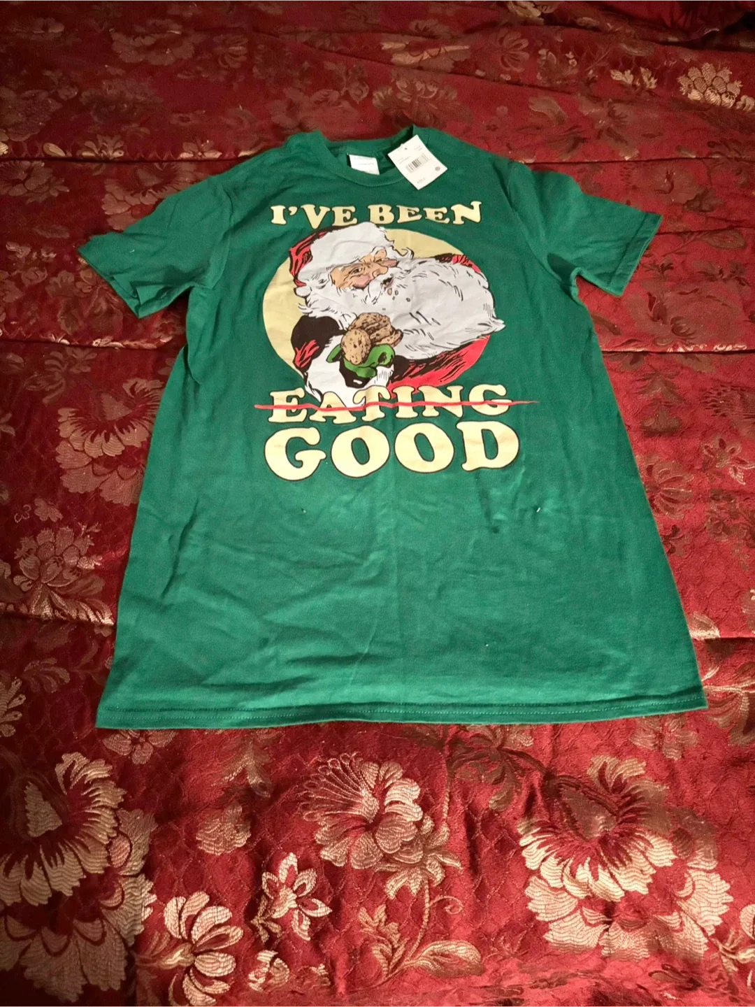 Green Christmas T-Shirt Size S