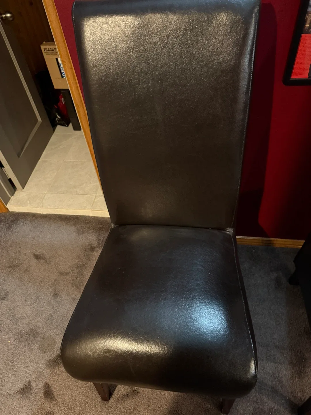 Set of 2 Dark Brown Leather Dining Chairs image indicator(7)