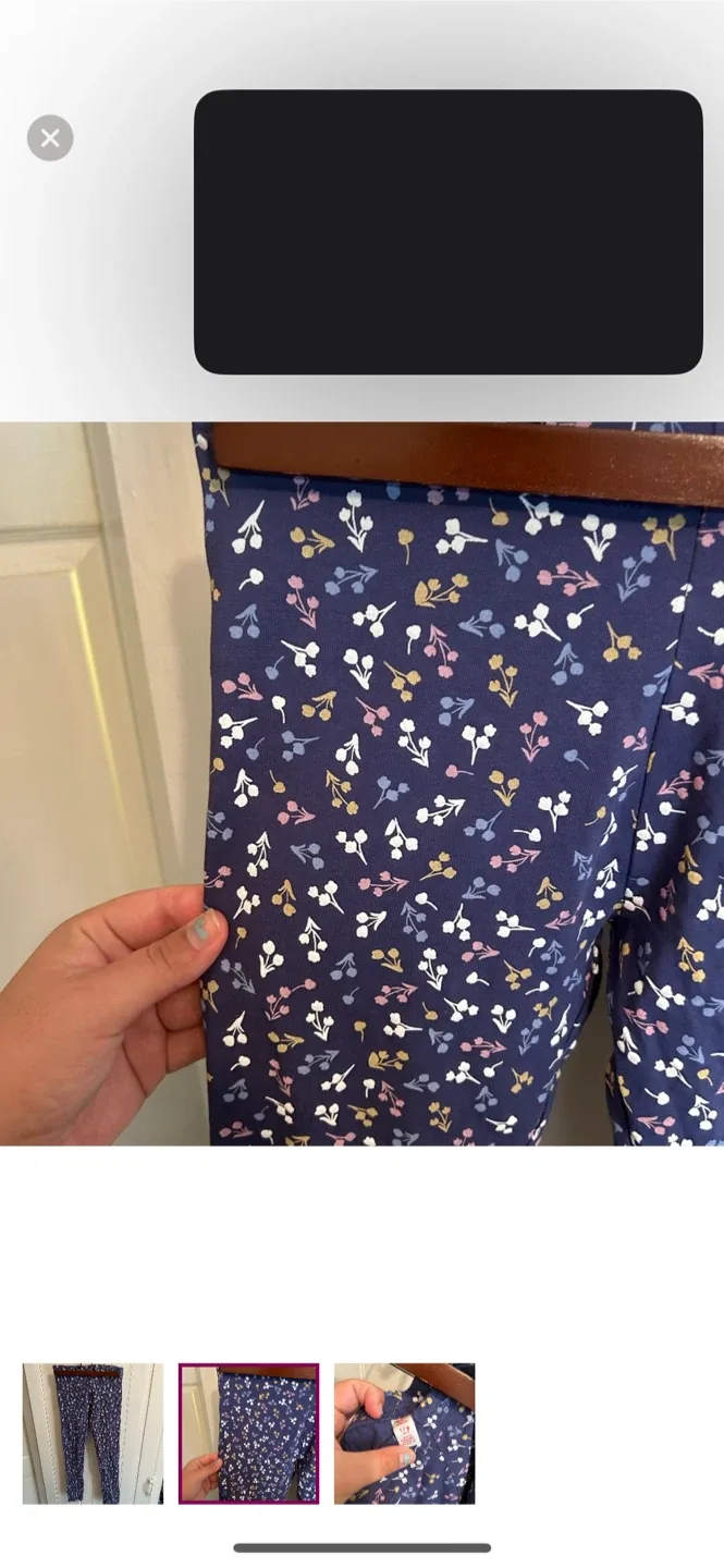 Joe fresh youth 10/12 floral leggings image indicator(2)