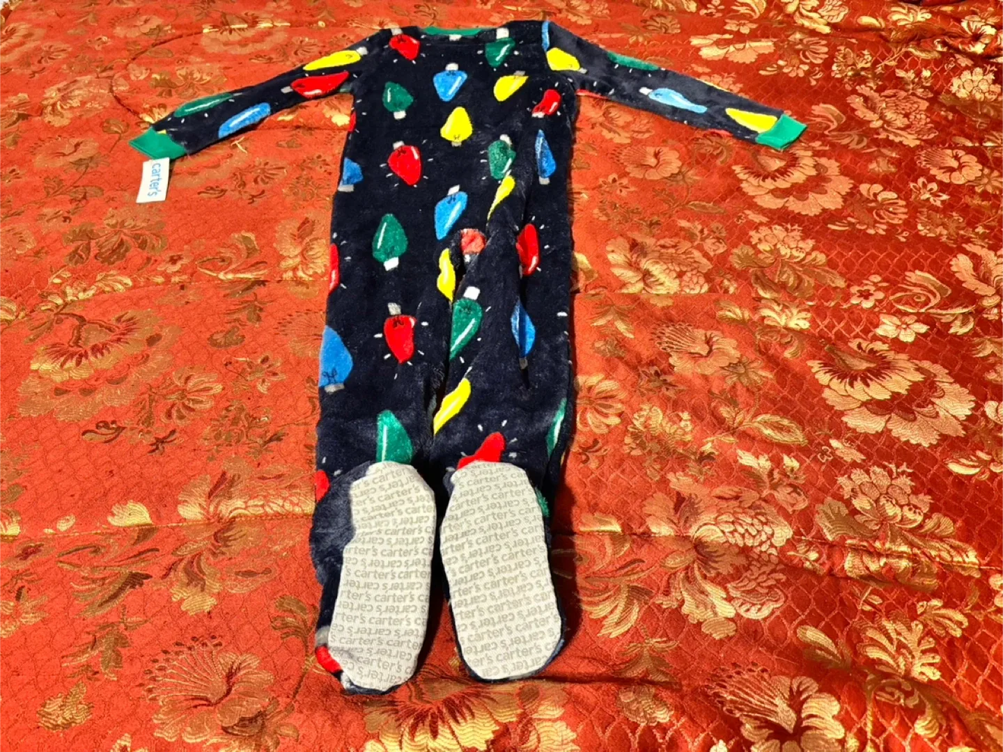 Carter's Size 5/5A Christmas Light Footed Pajamas image indicator(3)