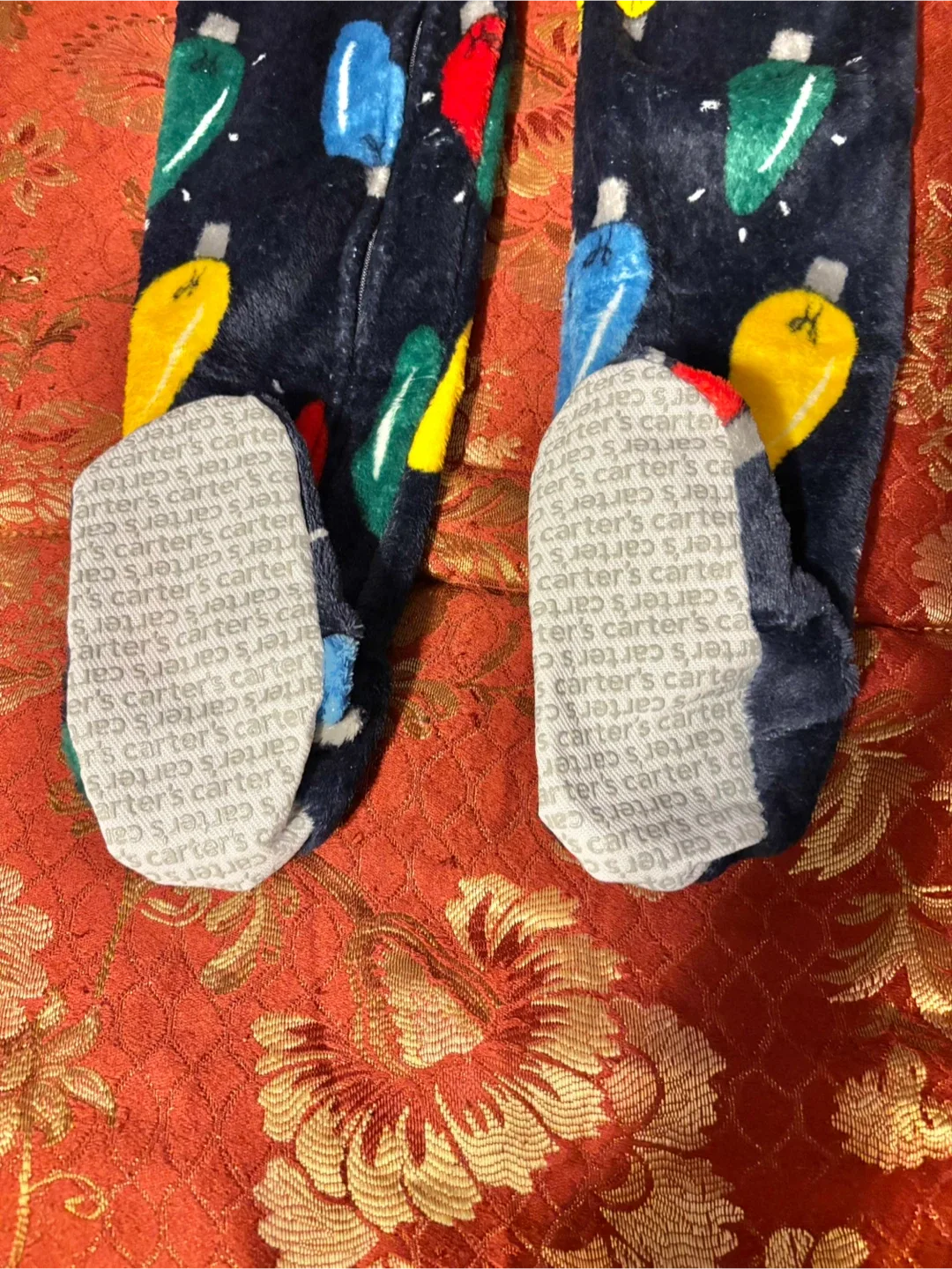 Carter's Size 5/5A Christmas Light Footed Pajamas image indicator(4)