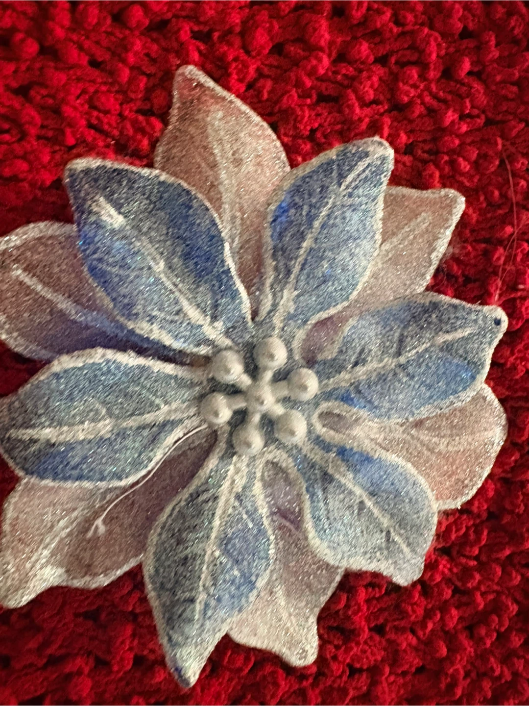 Christmas Ornaments - Snowflake and Poinsettia - photo 5