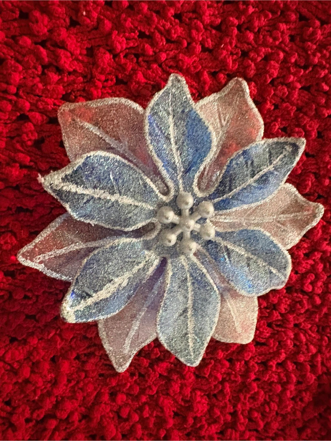 Christmas Ornaments - Snowflake and Poinsettia - photo 2