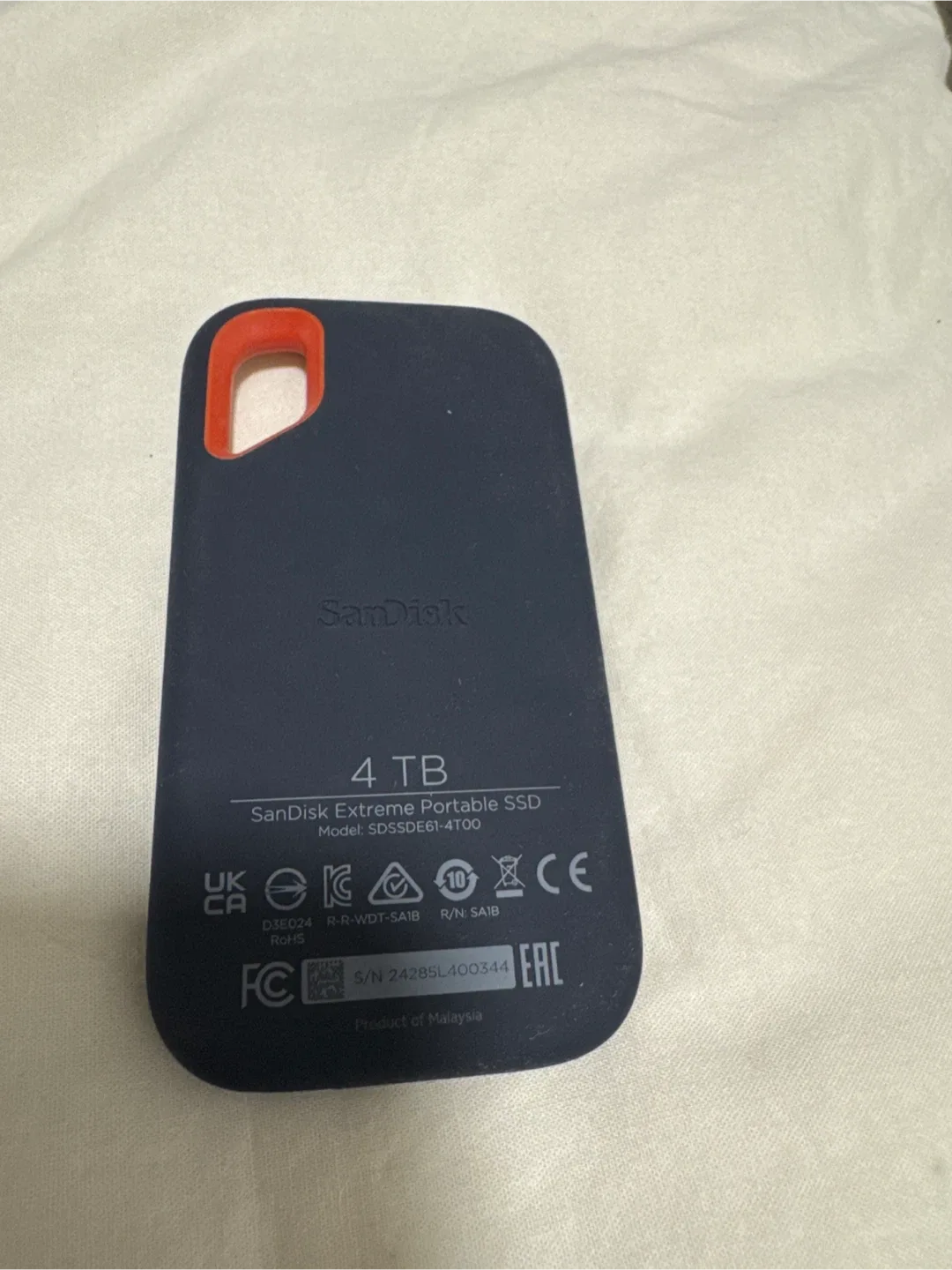 SanDisk 4TB Extreme Portable SSD - Like New!