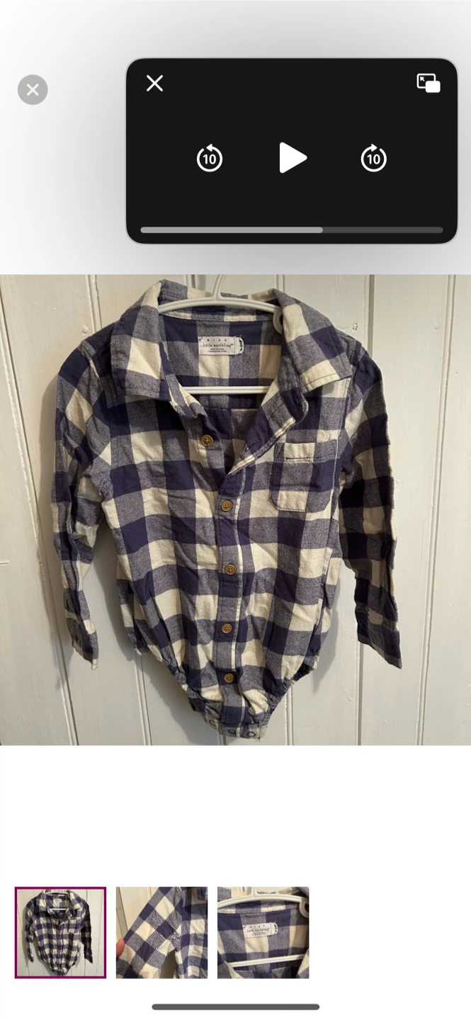 Rise Little Earthling Flannel Bodysuit 18-24M