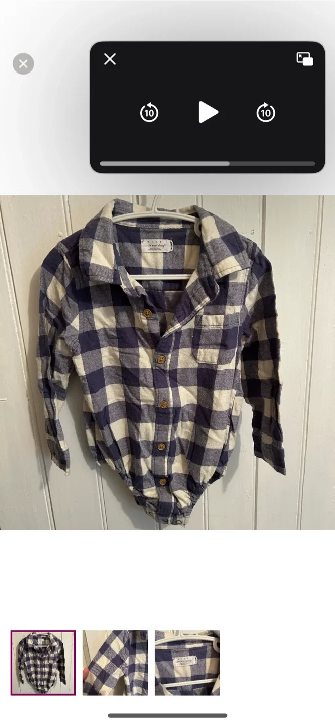 Rise Little Earthling Flannel Bodysuit 18-24M