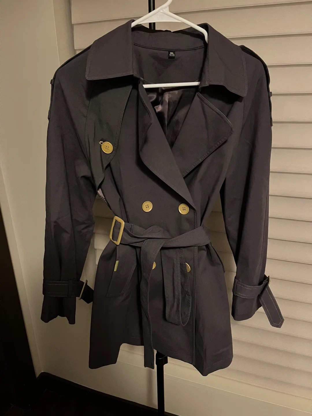 Blue Lilac Trench Coat