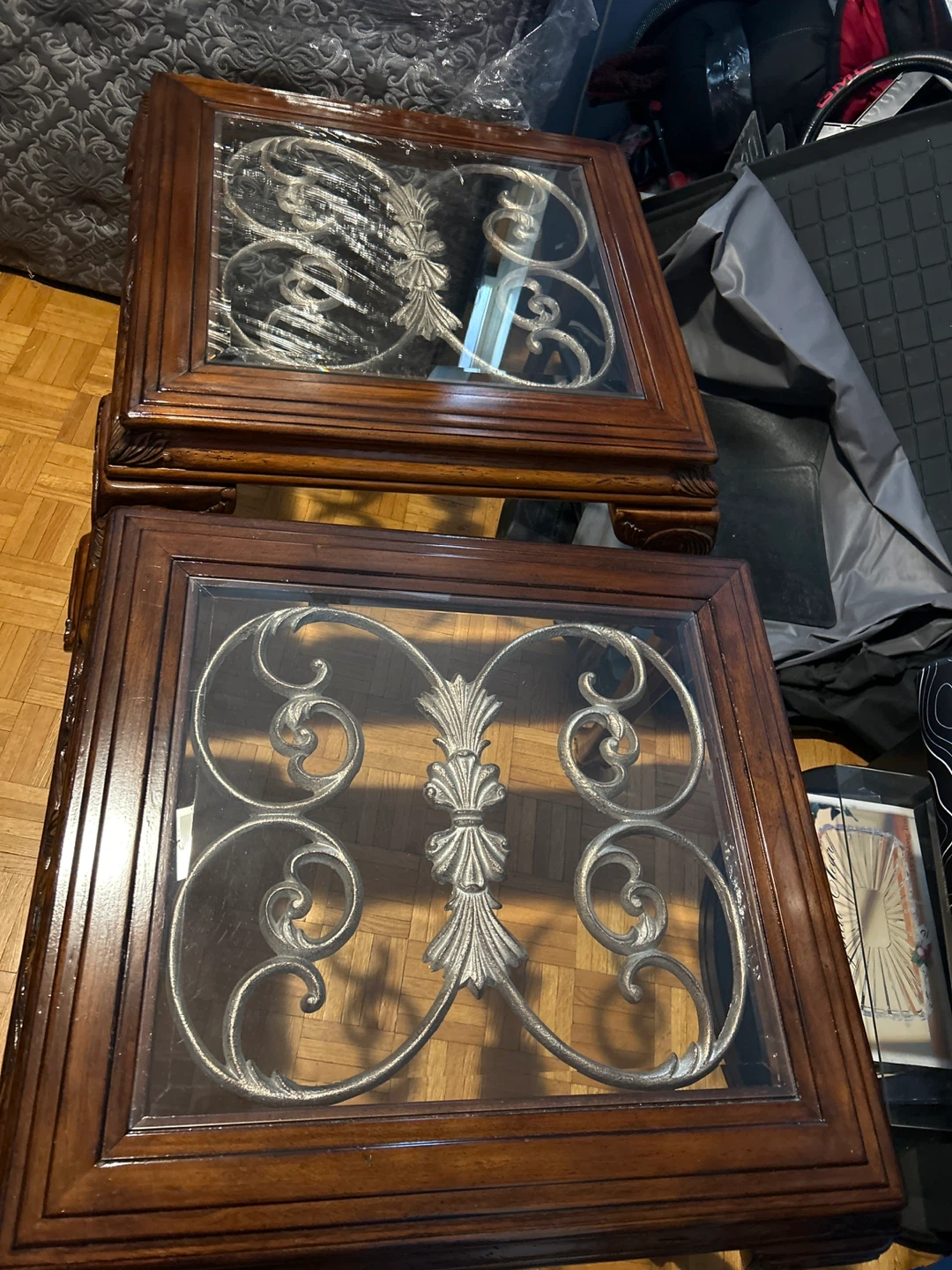 Glass Top End Tables - Set of 2 - photo 2