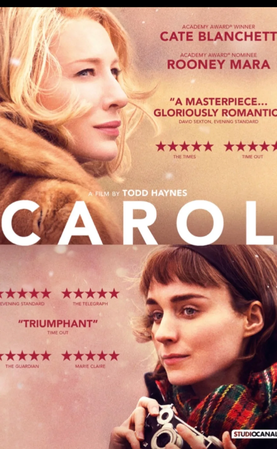2 TIX to FREE film TONIGHT: CAROL (Cate Blanchett) - #Cleanout image indicator(2)