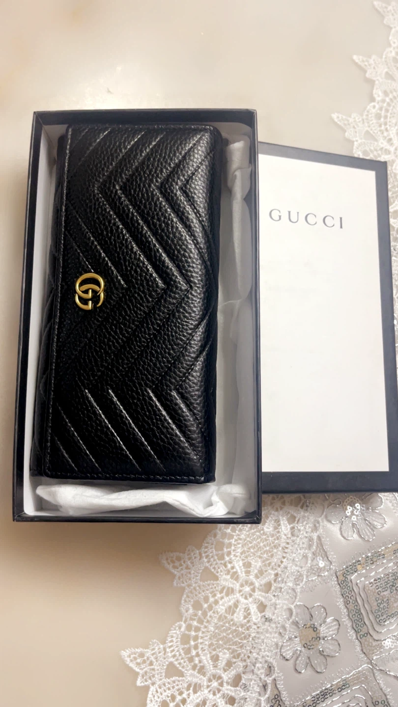 New Gucci Marmont Black Leather Wallet - photo 4