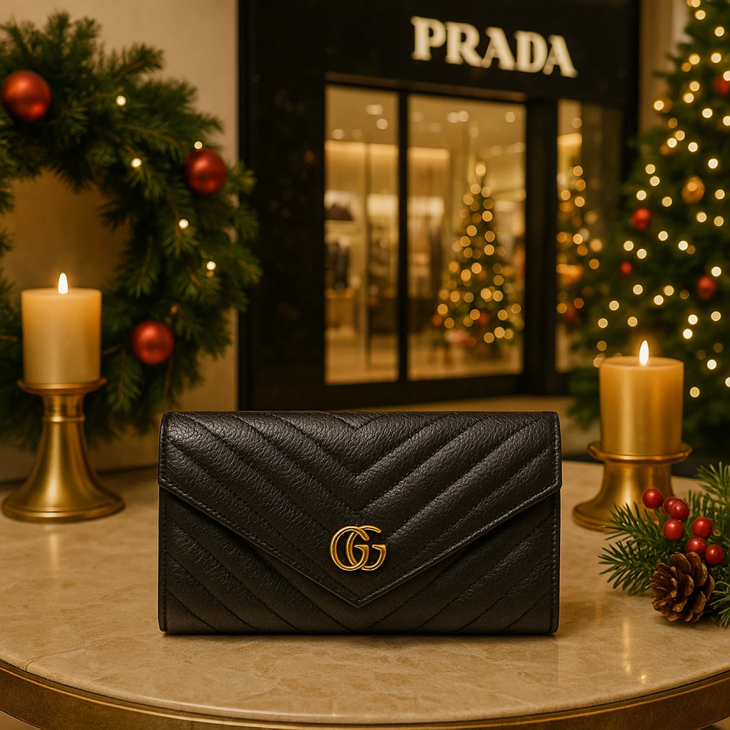 New Gucci Marmont Black Leather Wallet - photo 2