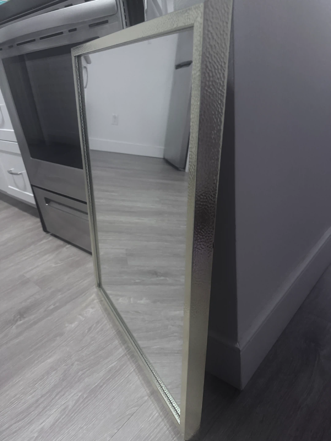 Silver Framed Mirror, 28 x 22 inches