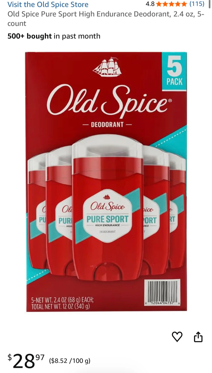 Old Spice Pure Sport Deodorant - photo 5