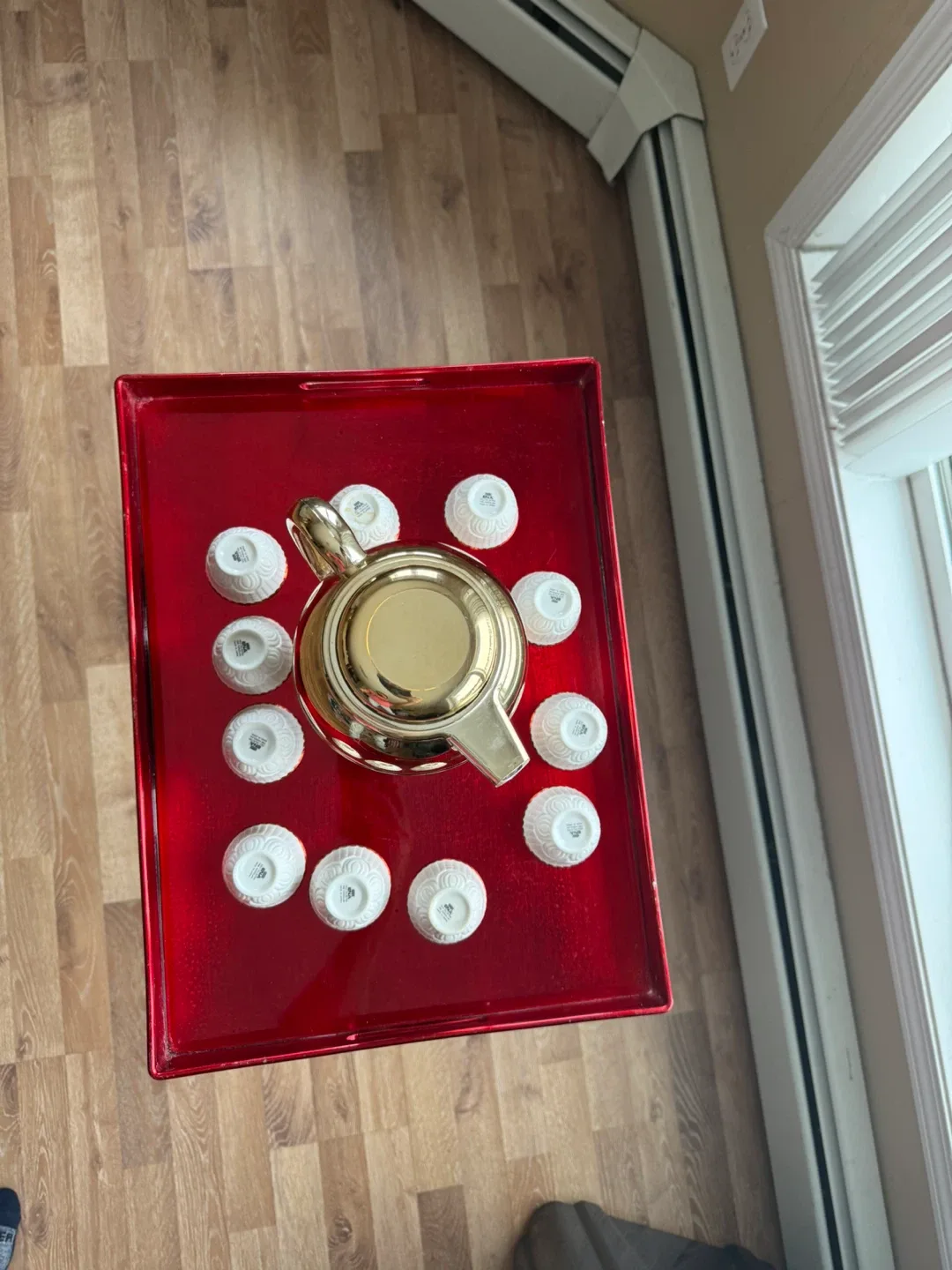 Vintage Gold & Silver Tea Set with Cups image indicator(2)