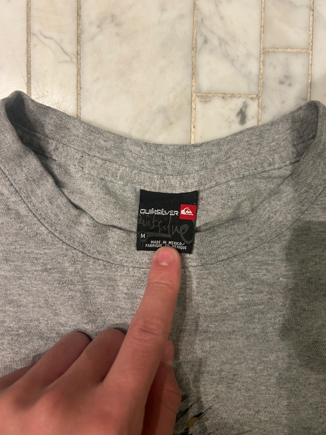Quiksilver Grey T-Shirt Size M - photo 2