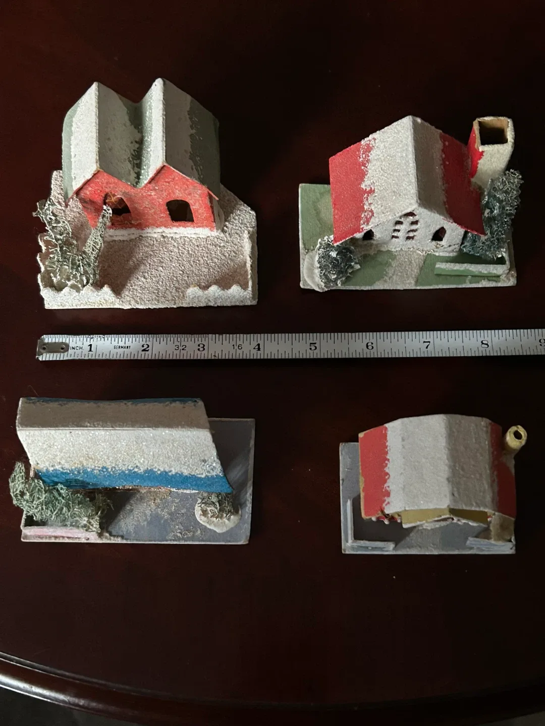 Vintage Putz House MCM Xmas Christmas village decor miniature image indicator(6)