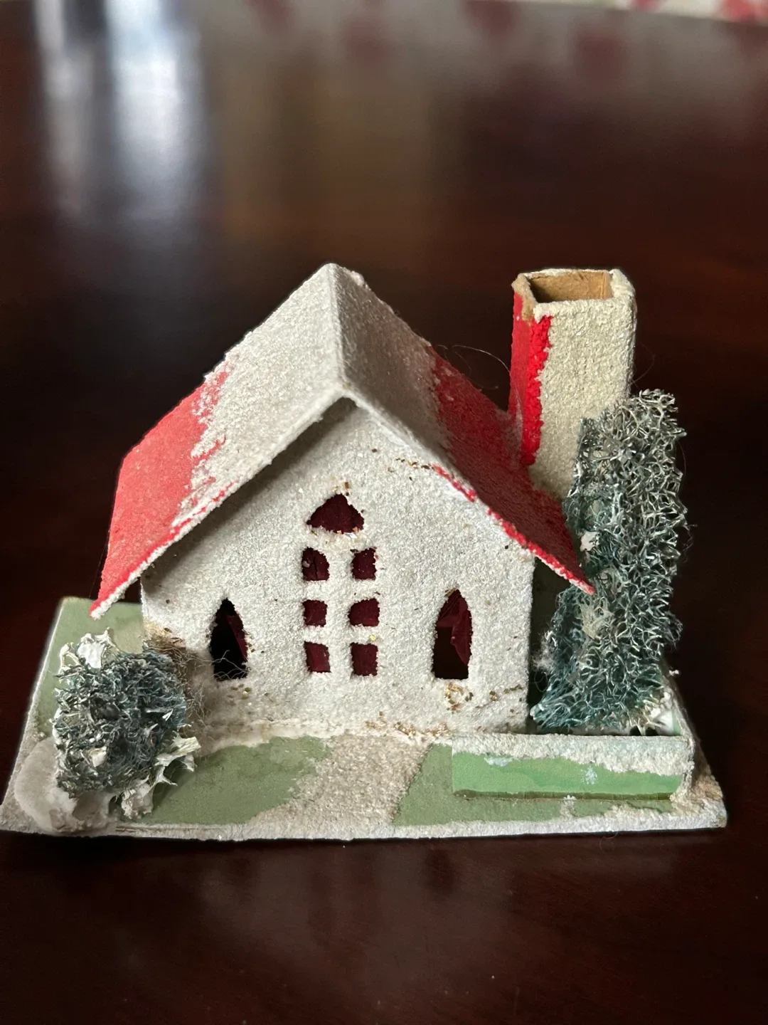 Vintage Putz House MCM Xmas Christmas village decor miniature image indicator(4)