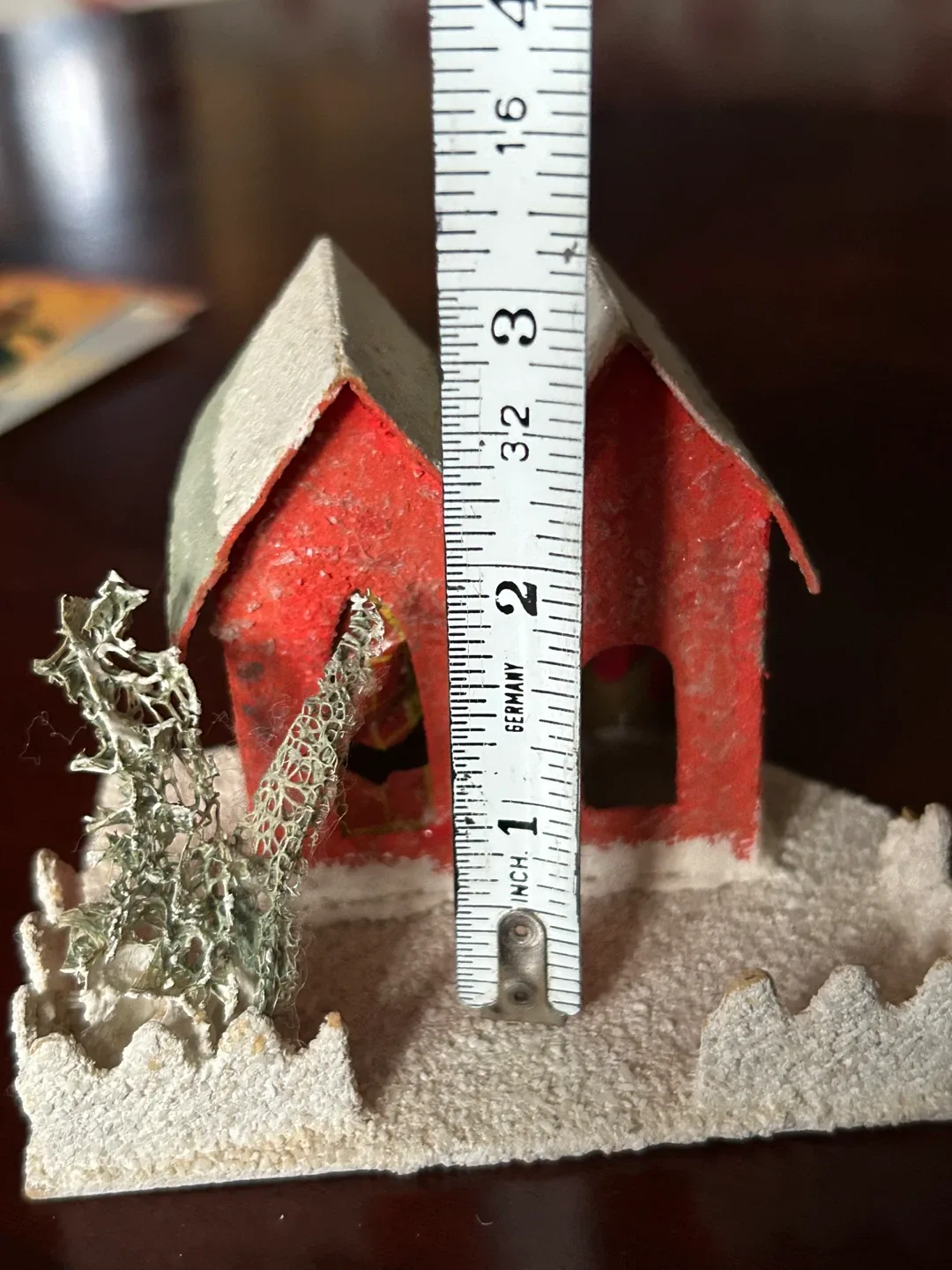 Vintage Putz House MCM Xmas Christmas village decor miniature image indicator(7)