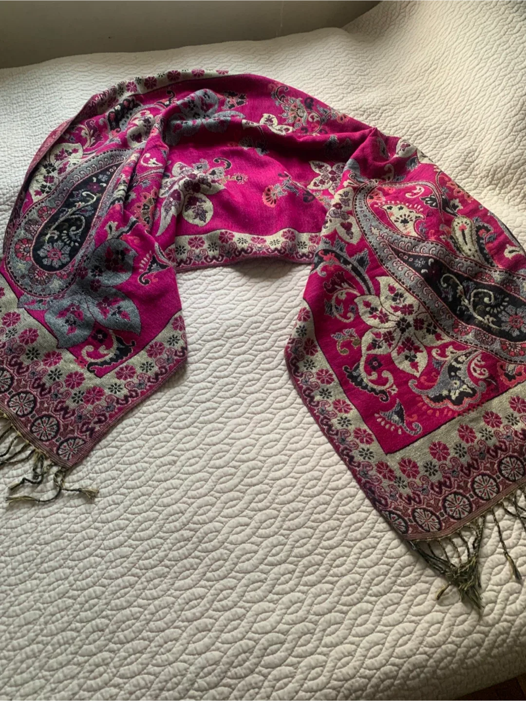 Pink Paisley Scarf