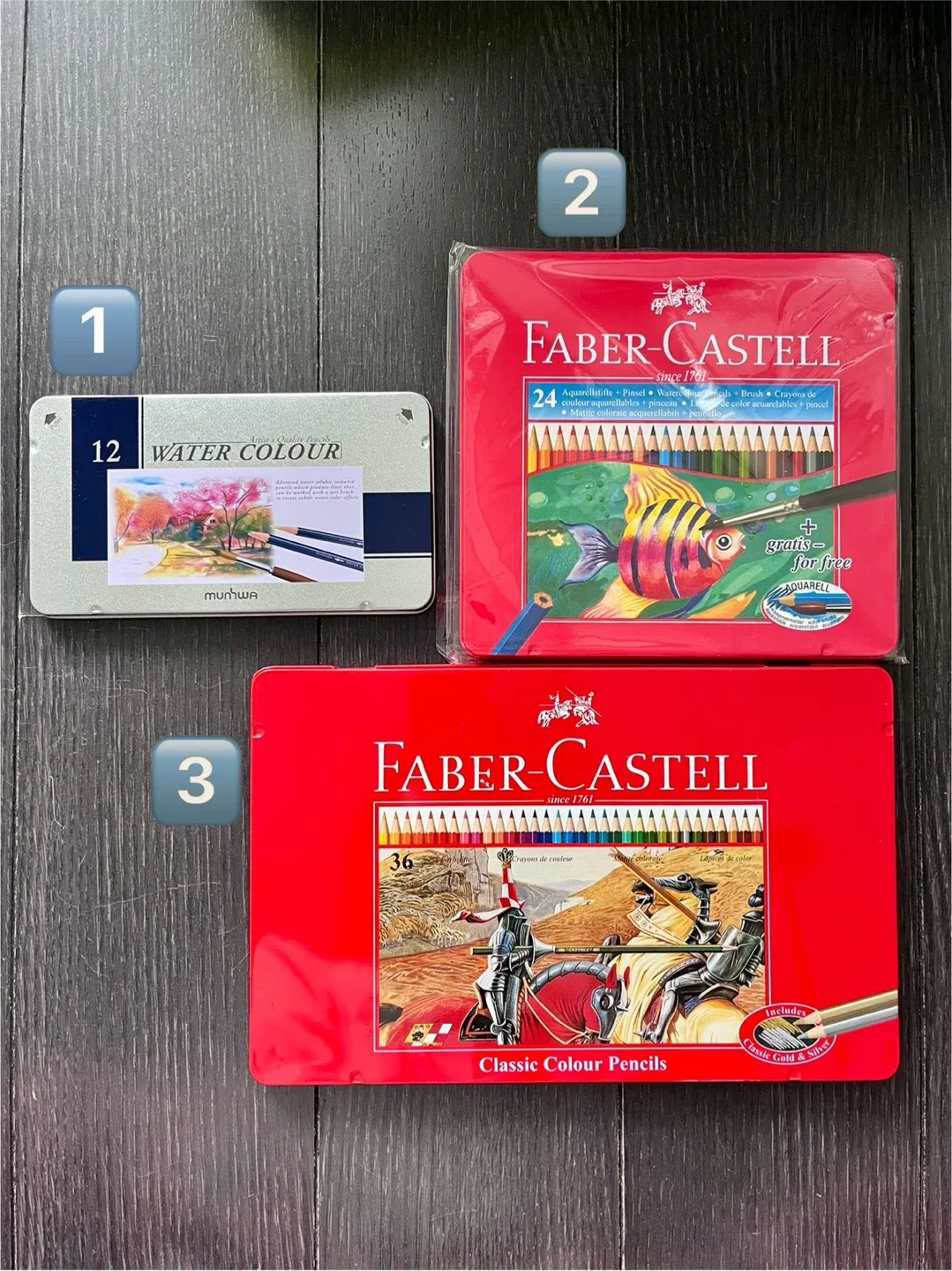 ✏️ Colour Pencil sets(2 WaterColour + Classic)