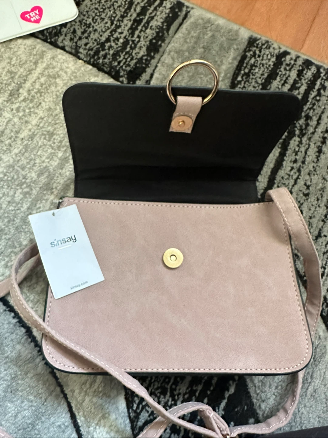 Sinsay One Size Pink Crossbody Bag - photo 2
